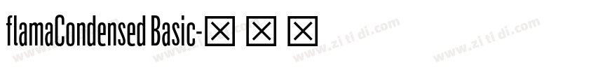 flamaCondensed Basic字体转换